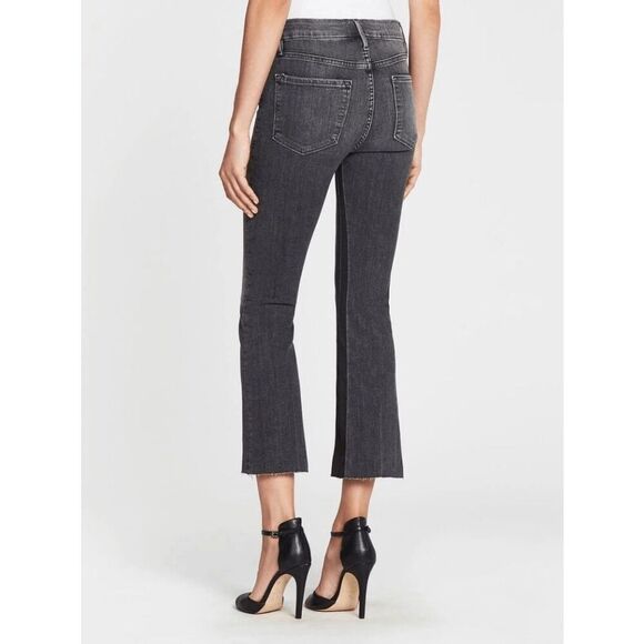 FRAME Denim Women's Le Crop Mini Boot Jean Crossroads Charcoal Wash size 29 - Picture 2 of 9